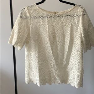 Club Monaco Eyelet Shirt | Zip up back